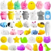 Mini Mochi Squishies, Easter Basket Stuffers Gifts Easter Egg Fillers Toys Stress Reliever Toys Party Favors for Kids Boys Girls - Pack of 50